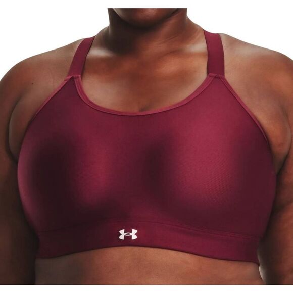 Under Armour Sports Bra Women's 1X Burgundy Continuum High Impact Racerback - Picture 1 of 6